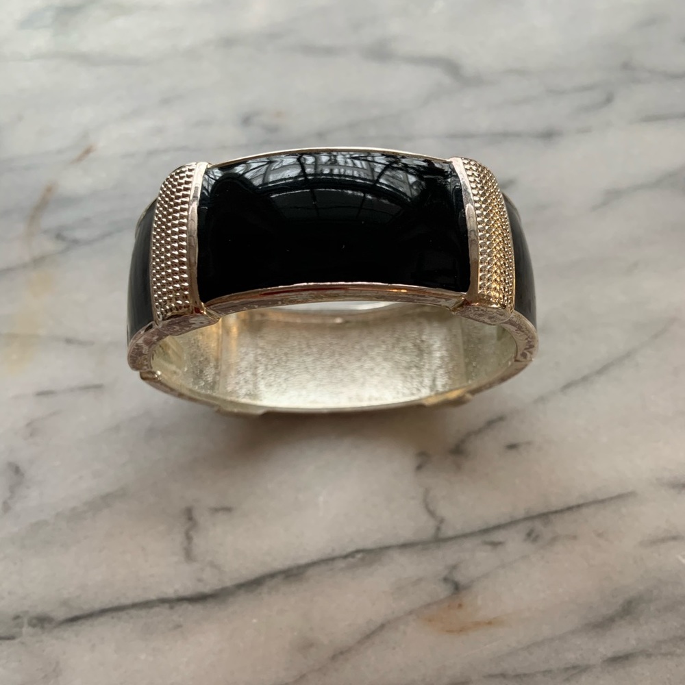 Vintage Black Lacquered Bracelet
